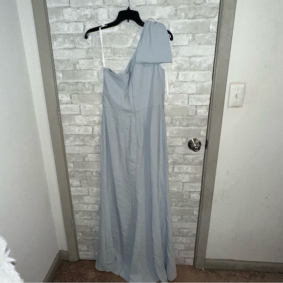 Nwot After Six Dresses After Six Bow One-Shoulder Trumpet Gown sz 10 - Picture 4 of 6